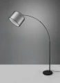 Lampa podłogowa stojąca BURTON czarny | przydymiony | biały ⌀35cm. E27 Trio 411490132 | 4017807538687 noxbox lampynox www.lampynox.pl
