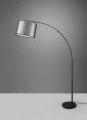 Lampa podłogowa stojąca BURTON czarny | przydymiony | biały ⌀35cm. E27 Trio 411490132 | 4017807538687 noxbox lampynox www.lampynox.pl