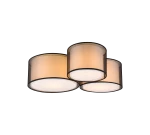 BURTON czarny | przydymiony | biały 3xE27 Lampa sufitowa