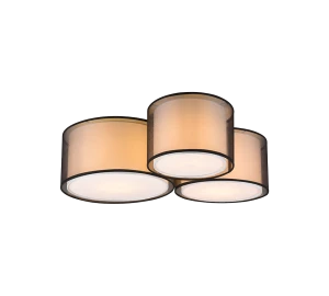 BURTON czarny | przydymiony | biały 3xE27 Lampa sufitowa