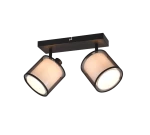 BURTON czarny | przydymiony | biały 2xE14 Spot