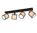 BURTON czarny | przydymiony | biały 4xE14 Spot