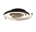 Lampa sufitowa CAYA czarny | mosiądz mat ⌀50cm. LED 3 step dim. DIP SWITCH 58W 2300+3000+4000K Trio 641910208 | 4017807541953 noxbox lampynox www.lampynox.pl