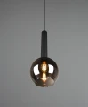 Lampa wisząca CLAYTON czarny mat | przydymiony E27 Trio 310300132 | 4017807532951 noxbox lampynox www.lampynox.pl