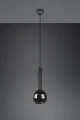 Lampa wisząca CLAYTON czarny mat | przydymiony E27 Trio 310300132 | 4017807532951 noxbox lampynox www.lampynox.pl