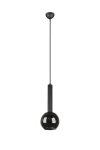 CLAYTON czarny mat | przydymiony E27 Lampa wisząca