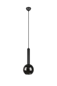 CLAYTON czarny mat | przydymiony E27 Lampa wisząca