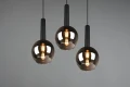 Lampa wisząca CLAYTON czarny mat | przydymiony 3xE27 Trio 310390332 | 4017807522488 noxbox lampynox www.lampynox.pl