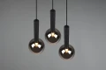 Lampa wisząca CLAYTON czarny mat | przydymiony 3xE27 Trio 310390332 | 4017807522488 noxbox lampynox www.lampynox.pl