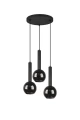 Lampa wisząca CLAYTON czarny mat | przydymiony 3xE27 Trio 310390332 | 4017807522488 noxbox lampynox www.lampynox.pl