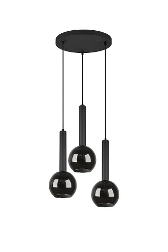 Lampa wisząca CLAYTON czarny mat | przydymiony 3xE27 Trio 310390332 | 4017807522488 noxbox lampynox www.lampynox.pl