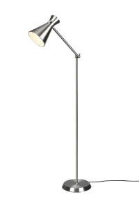 ENZO nikiel mat E27 Lampa podłogowa stojąca