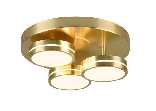 Lampa sufitowa FRANKLIN mosiądz mat ⌀35cm. LED 3 step dim 3x8,5W 3000K Trio 626510308 | 4017807538120 noxbox lampynox www.lampynox.pl