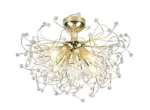 GLORIA mosiądz ⌀55cm. 4xE14 Lampa sufitowa