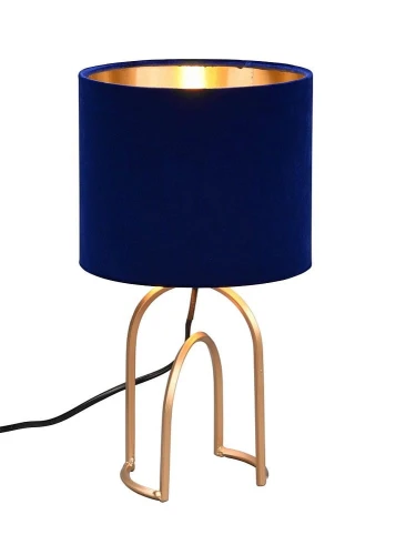 Lampka stołowa GRACE niebieski | złoty E14 RL R51131012 | 4017807540185 noxbox lampynox www.lampynox.pl