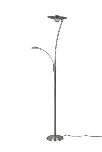 Lampa podłogowa GRANBY nikiel mat LED Dim. 29W | 6,5W 2700+3200+4000K Trio 424310207 | 4017807525182 noxbox lampynox www.lampynox.pl
