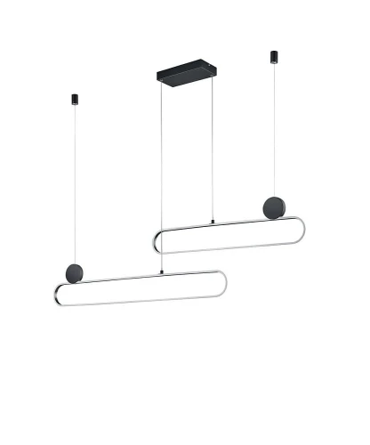 Lampa wisząca ściemnialna GRANT aluminium szczotkowane DIP SWITCH LED 3 step dim. 54W 2300+3000+4000K Trio 342710205 | 4017807542318 noxbox lampynox www.lampynox.pl