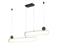 Lampa wisząca ściemnialna GRANT mosiądz mat DIP SWITCH LED 3 step dim. 54W 2300+3000+4000K Trio 342710208 | 4017807542233 noxbox lampynox www.lampynox.pl