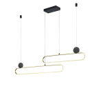 GRANT mosiądz mat DIP SWITCH LED 3 step dim. 54W 2300+3000+4000K Lampa wisząca ściemnialna