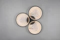 Lampa sufitowa ściemnialna GROOVY czarny mat LED 3 step dim 30W 3000K Trio 642110332 | 4017807541816 noxbox lampynox www.lampynox.pl