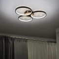 Lampa sufitowa ściemnialna GROOVY czarny mat LED 3 step dim 30W 3000K Trio 642110332 | 4017807541816 noxbox lampynox www.lampynox.pl