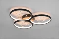 Lampa sufitowa ściemnialna GROOVY czarny mat LED 3 step dim 30W 3000K Trio 642110332 | 4017807541816 noxbox lampynox www.lampynox.pl