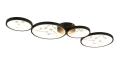 Lampa sufitowa ściemnialna GROOVY czarny mat LED 3 step dim 37W 3000K Trio 642110432 | 4017807541885 noxbox lampynox www.lampynox.pl