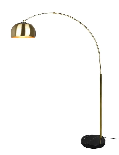 Lampa podłogowa stojąca ARGENTINA mosiądz mat E27 Trio 411700108 | 4017807522501 noxbox lampynox www.lampynox.pl