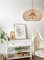 Lampa wisząca INGA beż rattan ⌀50cm. 3xE27 Trio 312200336 | 4017807544800 noxbox lampynox www.lampynox.pl
