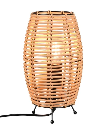 Lampa stołowa INGA beż rattan E27 Trio 512200136 | 4017807544831 noxbox lampynox www.lampynox.pl
