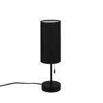 JARO czarny mat USB E27 Lampka stołowa z ładowarką USB