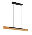 Lampa wisząca ściemnialna KERALA czarny mat | brąz LED 3 step dim. 25W 3000K Trio 341610132 | 4017807542455 noxbox lampynox www.lampynox.pl
