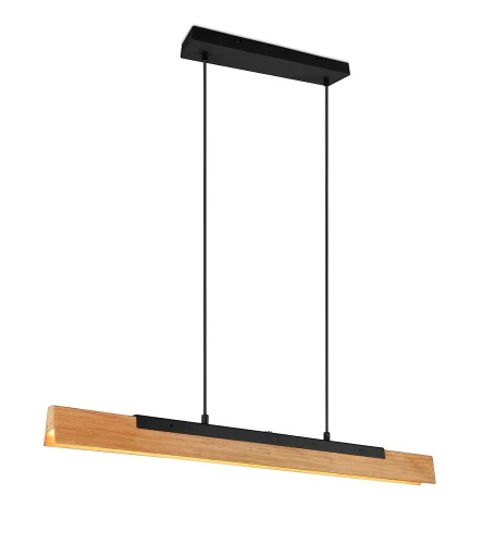 Lampa wisząca ściemnialna KERALA czarny mat | brąz LED 3 step dim. 25W 3000K Trio 341610132 | 4017807542455 noxbox lampynox www.lampynox.pl