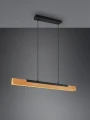 Lampa wisząca ściemnialna KERALA czarny mat | brąz LED 3 step dim. 25W 3000K Trio 341610132 | 4017807542455 noxbox lampynox www.lampynox.pl