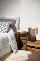 Lampka stołowa KIRAN brąz | fiolet E27 RL R51231094 | 4017807541113 noxbox lampynox www.lampynox.pl