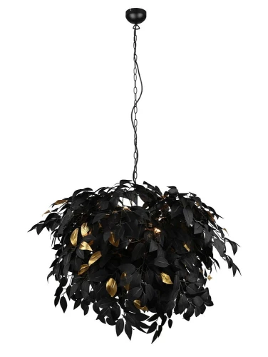 Lampa wisząca LEAVY czarny | złoty Ø 70cm. 4xE14 RL R10464032 | 4017807522655 noxbox lampynox www.lampynox.pl