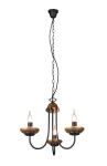 LIVIA czarny mat | miedź Ø46cm. 3xE14 Lampa wisząca