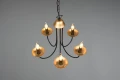 Lampa wisząca LIVIA czarny mat | miedź Ø57cm. 5xE14 Trio 101700532 | 4017807522747 noxbox lampynox www.lampynox.pl