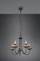 Lampa wisząca LIVIA czarny mat | miedź Ø57cm. 5xE14 Trio 101700532 | 4017807522747 noxbox lampynox www.lampynox.pl