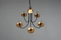 Lampa wisząca LIVIA czarny mat | miedź Ø57cm. 5xE14 Trio 101700532 | 4017807522747 noxbox lampynox www.lampynox.pl