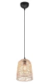 Lampa wisząca LOVIS czarny | beż rattan E27 RL R31141036 | 4017807539424 noxbox lampynox www.lampynox.pl