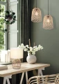 Lampa wisząca LOVIS czarny | beż rattan E27 RL R31141036 | 4017807539424 noxbox lampynox www.lampynox.pl