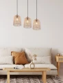 Lampa wisząca LOVIS czarny | beż rattan 3xE27 RL R31143036 | 4017807539462 noxbox lampynox www.lampynox.pl