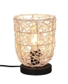 Lampka stołowa LOVIS czarny | beż rattan E27 RL R51141036 | 4017807539578 noxbox lampynox www.lampynox.pl