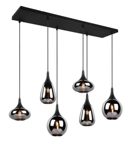 LUMINA czarny mat 6xE14 Lampa wisząca