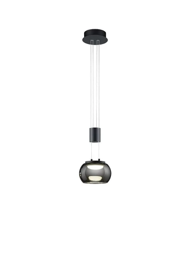 Lampa wisząca MADISON czarny mat LED 3 step dim  8W 3000K Trio 342010132 | 4017807542073 noxbox lampynox www.lampynox.pl