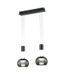 Lampa wisząca MADISON czarny mat LED 3 step dim  2x8W 3000K Trio 342010232 | 4017807542127 noxbox lampynox www.lampynox.pl
