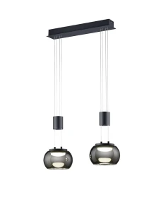 MADISON czarny mat LED 3 step dim 2x8W 3000K Lampa wisząca