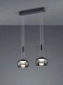 Lampa wisząca MADISON czarny mat LED 3 step dim  2x8W 3000K Trio 342010232 | 4017807542127 noxbox lampynox www.lampynox.pl