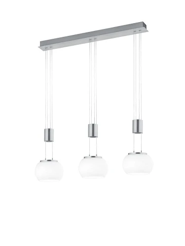 Lampa wisząca MADISON nikiel mat LED 3 step dim 3x8W 3000K Trio 342010307 | 4017807542141 noxbox lampynox www.lampynox.pl